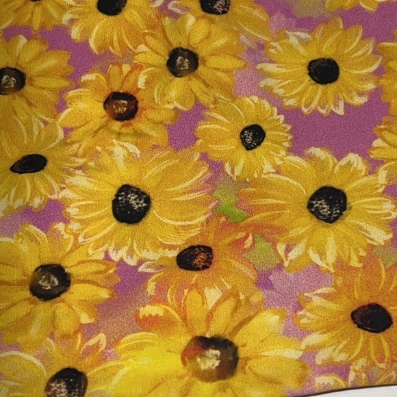 ZARA Floral Sunflower Print stretchy one shoulder crop top size Small - Picture 3 of 15